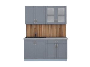 ГОТОВАЯ КУХНЯ КРАФТ 1,6А (ДУБ СЕРЫЙ/ ДУБ СЕРЫЙ)