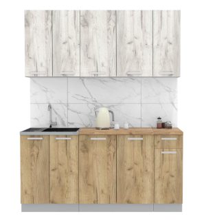 ГОТОВАЯ КУХНЯ ЛАЙТ 1,7-60 (ДУБ БЕЛЫЙ/ ДУБ ЗОЛОТОЙ)