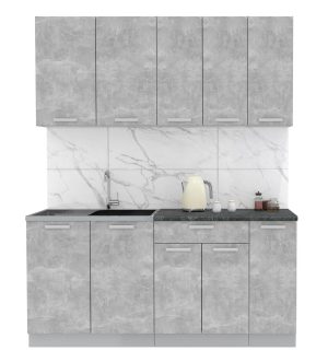 ГОТОВАЯ КУХНЯ ЛАЙТ 1,7 (БЕТОН/ БЕТОН)