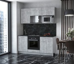 ГОТОВАЯ КУХНЯ МИЛА 1,7 (БЕТОН/ БЕТОН)