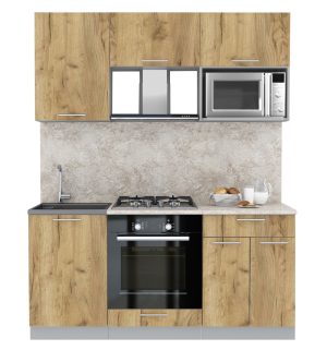 ГОТОВАЯ КУХНЯ МИЛА 1,7 ВТ (ДУБ ЗОЛОТОЙ/ ДУБ ЗОЛОТОЙ)