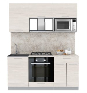 ГОТОВАЯ КУХНЯ МИЛА 1,7 ВТ (ВУДЛАЙН КРЕМОВЫЙ/ ВУДЛАЙН КРЕМОВЫЙ)