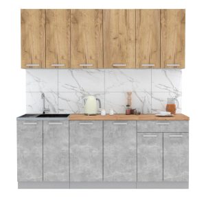 ГОТОВАЯ КУХНЯ ЛАЙТ 2,0-60 (ДУБ ЗОЛОТОЙ/ БЕТОН)