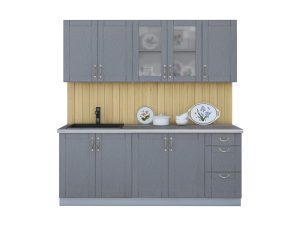 ГОТОВАЯ КУХНЯ КРАФТ 2,0А (ДУБ СЕРЫЙ/ ДУБ СЕРЫЙ)