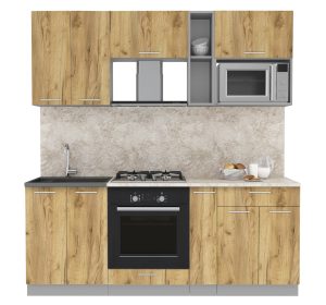 ГОТОВАЯ КУХНЯ МИЛА 2,0 ВТ (ДУБ ЗОЛОТОЙ/ ДУБ ЗОЛОТОЙ)