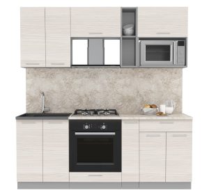 ГОТОВАЯ КУХНЯ МИЛА 2,0 ВТ (ВУДЛАЙН КРЕМОВЫЙ/ ВУДЛАЙН КРЕМОВЫЙ)