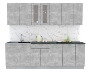 ГОТОВАЯ КУХНЯ МИЛА 2,5 (БЕТОН/ БЕТОН)