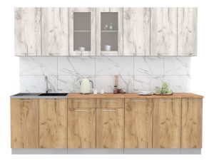 ГОТОВАЯ КУХНЯ МИЛА 2,7 (ДУБ БЕЛЫЙ/ ДУБ ЗОЛОТОЙ)