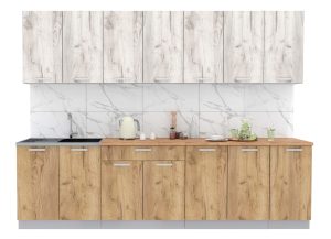 ГОТОВАЯ КУХНЯ ЛАЙТ 2,8 (ДУБ БЕЛЫЙ/ ДУБ ЗОЛОТОЙ)