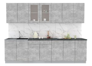 ГОТОВАЯ КУХНЯ МИЛА 2,8 (БЕТОН/ БЕТОН)