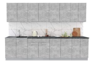 ГОТОВАЯ КУХНЯ ЛАЙТ 3,0 (БЕТОН/ БЕТОН)