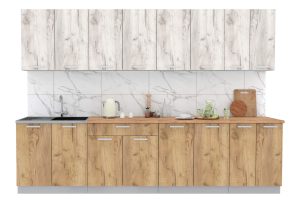 ГОТОВАЯ КУХНЯ ЛАЙТ 3,0 (ДУБ БЕЛЫЙ/ ДУБ ЗОЛОТОЙ)