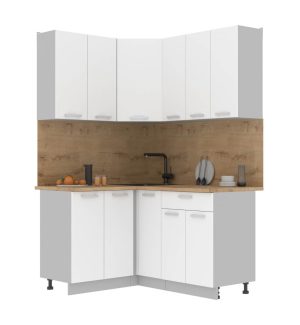 ГОТОВАЯ КУХНЯ ЛАЙТ 1,2X1,5 (БЕЛЫЙ/ БЕЛЫЙ)