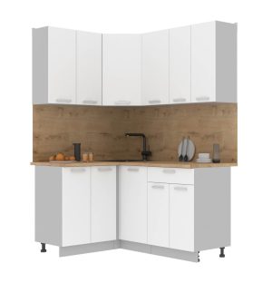 ГОТОВАЯ КУХНЯ ЛАЙТ 1,2X1,6 (БЕЛЫЙ/ БЕЛЫЙ)