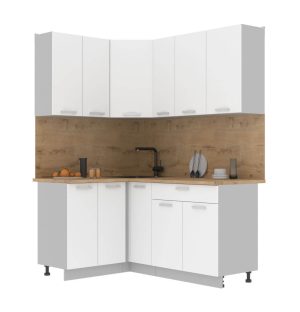 ГОТОВАЯ КУХНЯ ЛАЙТ 1,2X1,7 (БЕЛЫЙ/ БЕЛЫЙ)