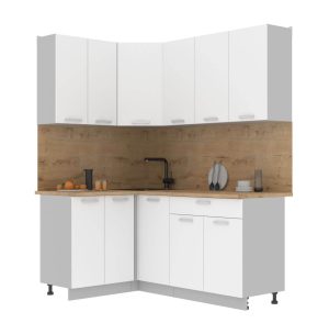 ГОТОВАЯ КУХНЯ ЛАЙТ 1,2X1,8 (БЕЛЫЙ/ БЕЛЫЙ)