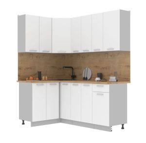 ГОТОВАЯ КУХНЯ ЛАЙТ 1,2X1,9 (БЕЛЫЙ/ БЕЛЫЙ)