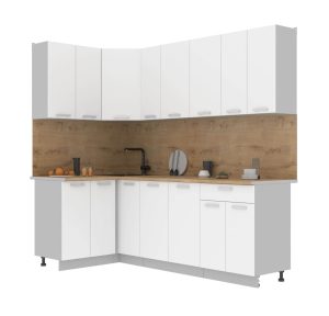 ГОТОВАЯ КУХНЯ ЛАЙТ 1,2X2,3 (БЕЛЫЙ/ БЕЛЫЙ)