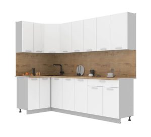 ГОТОВАЯ КУХНЯ ЛАЙТ 1,2X2,6 (БЕЛЫЙ/ БЕЛЫЙ)