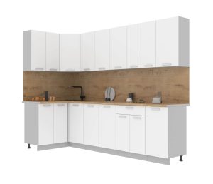 ГОТОВАЯ КУХНЯ ЛАЙТ 1,2X2,8 (БЕЛЫЙ/ БЕЛЫЙ)