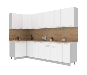 ГОТОВАЯ КУХНЯ ЛАЙТ 1,2X3,0 (БЕЛЫЙ/ БЕЛЫЙ)