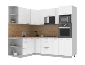 ГОТОВАЯ КУХНЯ ЛАЙТ 1,68Х2,4 (БЕЛЫЙ/БЕЛЫЙ)