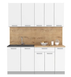 ГОТОВАЯ КУХНЯ ЛАЙТ 1,7 (БЕЛЫЙ/ БЕЛЫЙ)