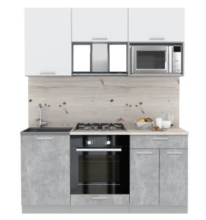 ГОТОВАЯ КУХНЯ ЛАЙТ 1,7ВТ (БЕЛЫЙ/ БЕТОН)