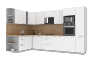 ГОТОВАЯ КУХНЯ ЛАЙТ 1,88Х3,4 (БЕЛЫЙ/БЕЛЫЙ)