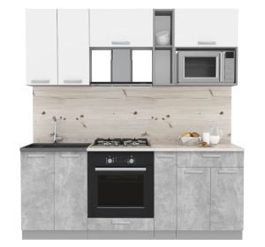 ГОТОВАЯ КУХНЯ ЛАЙТ 2,0ВТ (БЕЛЫЙ/ БЕТОН)