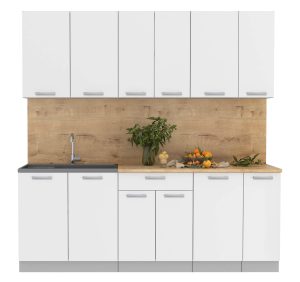 ГОТОВАЯ КУХНЯ ЛАЙТ 2,1 (БЕЛЫЙ/ БЕЛЫЙ)