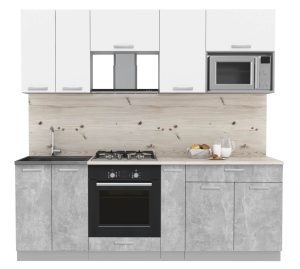 ГОТОВАЯ КУХНЯ ЛАЙТ 2,2ВТ (БЕЛЫЙ/ БЕТОН)
