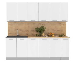 ГОТОВАЯ КУХНЯ ЛАЙТ 2,3 (БЕЛЫЙ/БЕЛЫЙ)