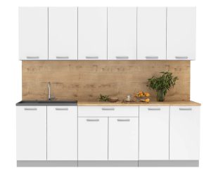 ГОТОВАЯ КУХНЯ ЛАЙТ 2,4 (БЕЛЫЙ/ БЕЛЫЙ)