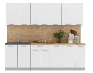 ГОТОВАЯ КУХНЯ ЛАЙТ 2,5 (БЕЛЫЙ/ БЕЛЫЙ)