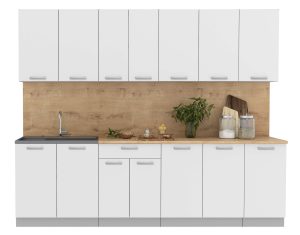 ГОТОВАЯ КУХНЯ ЛАЙТ 2,6 (БЕЛЫЙ/ БЕЛЫЙ)