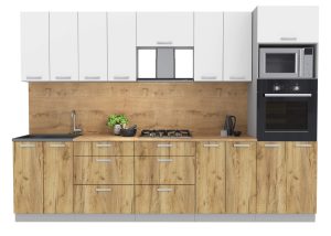 ГОТОВАЯ КУХНЯ ЛАЙТ 3,0ВТ (БЕЛЫЙ/ ДУБ ЗОЛОТОЙ)