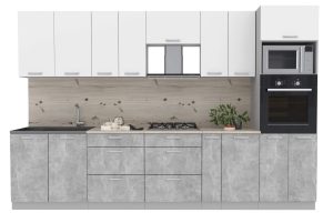 ГОТОВАЯ КУХНЯ ЛАЙТ 3,2ВТ (БЕЛЫЙ/ БЕТОН)