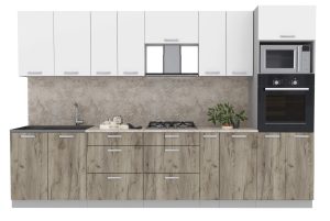 ГОТОВАЯ КУХНЯ ЛАЙТ 3,2ВТ (БЕЛЫЙ/ ДУБ СЕРЫЙ)