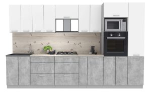 ГОТОВАЯ КУХНЯ ЛАЙТ 3,4ВТ (БЕЛЫЙ/ БЕТОН)