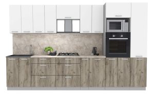 ГОТОВАЯ КУХНЯ ЛАЙТ 3,4ВТ (БЕЛЫЙ/ ДУБ СЕРЫЙ)
