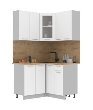 ГОТОВАЯ КУХНЯ МИЛА 1,2X1,2 (БЕЛЫЙ/ БЕЛЫЙ)
