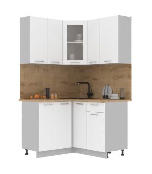 ГОТОВАЯ КУХНЯ МИЛА 1,2X1,3 (БЕЛЫЙ/ БЕЛЫЙ)