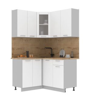 ГОТОВАЯ КУХНЯ МИЛА 1,2X1,4 (БЕЛЫЙ/ БЕЛЫЙ)