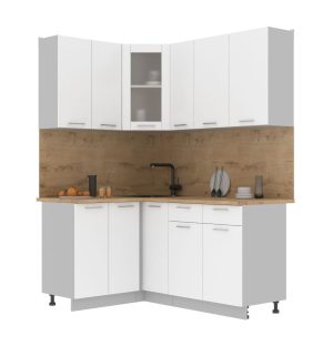 ГОТОВАЯ КУХНЯ МИЛА 1,2X1,7 (БЕЛЫЙ/ БЕЛЫЙ)