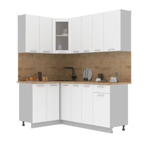 ГОТОВАЯ КУХНЯ МИЛА 1,2X1,9 (БЕЛЫЙ/ БЕЛЫЙ)