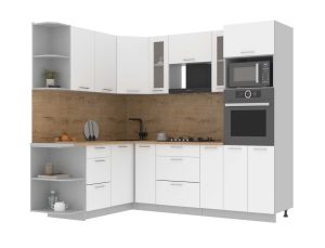 ГОТОВАЯ КУХНЯ МИЛА 1,68X2,40 (БЕЛЫЙ/ БЕЛЫЙ)