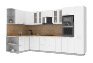 ГОТОВАЯ КУХНЯ МИЛА 1,68X3,40 (БЕЛЫЙ/ БЕЛЫЙ)