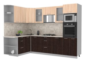 ГОТОВАЯ КУХНЯ МИЛА 1,68X2,80 (ДУБ МОЛОЧНЫЙ/ ВЕНГЕ)