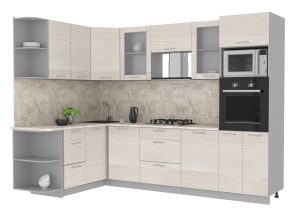 ГОТОВАЯ КУХНЯ МИЛА 1,68X2,80 (ВУДЛАЙН КРЕМОВЫЙ/ ВУДЛАЙН КРЕМОВЫЙ)
